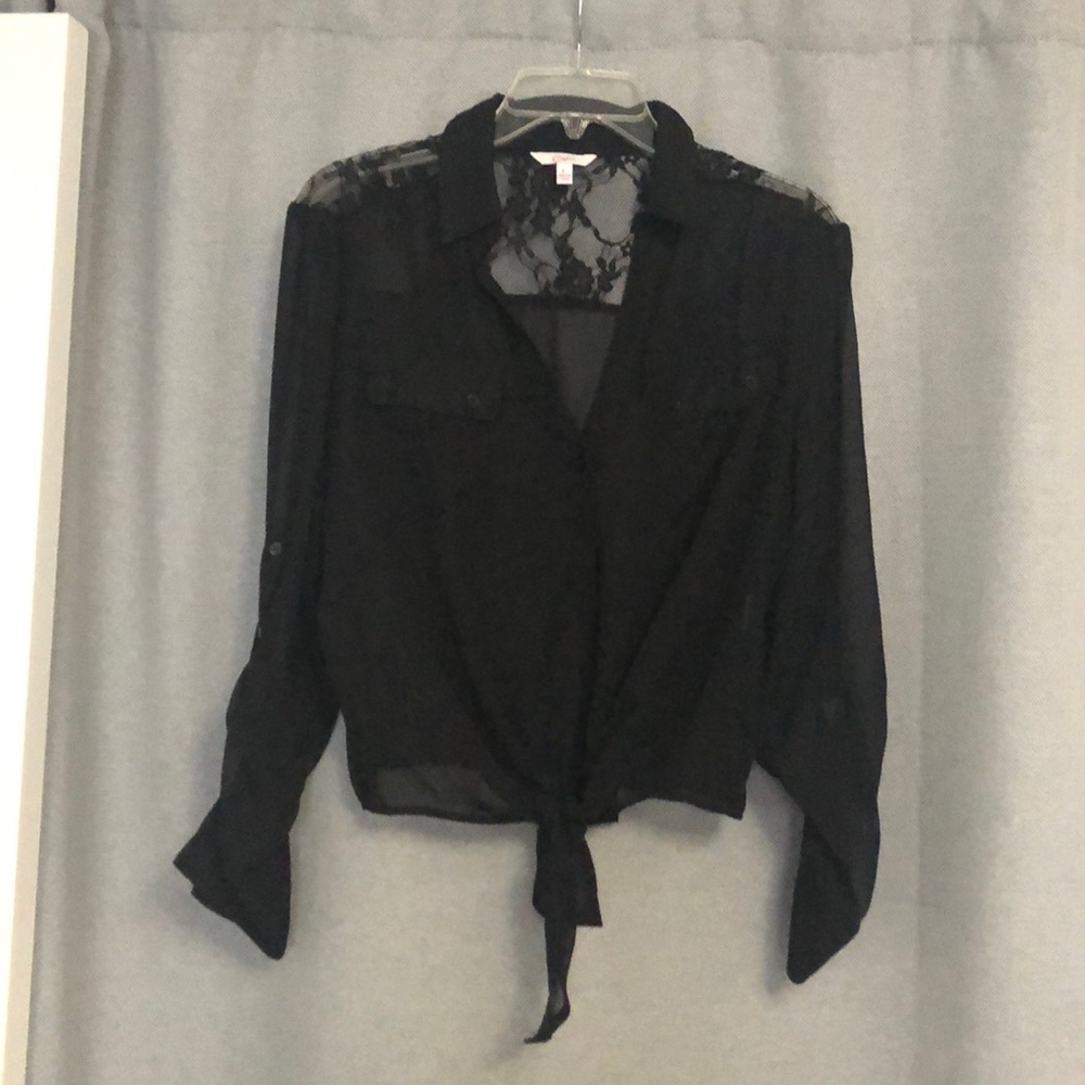 Black over shirt button down